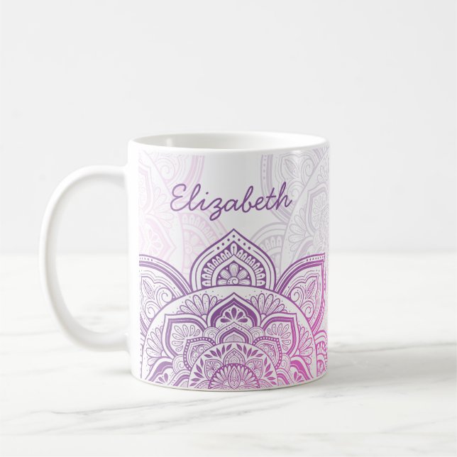 Rosaline Mandala 11 oz. Personalized Mug (Left)