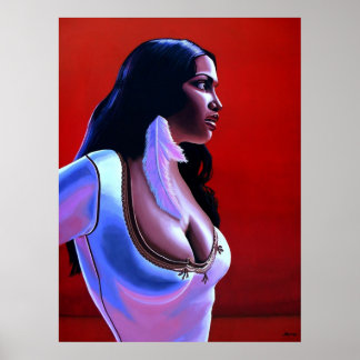 Rosario Dawson Painting Poster