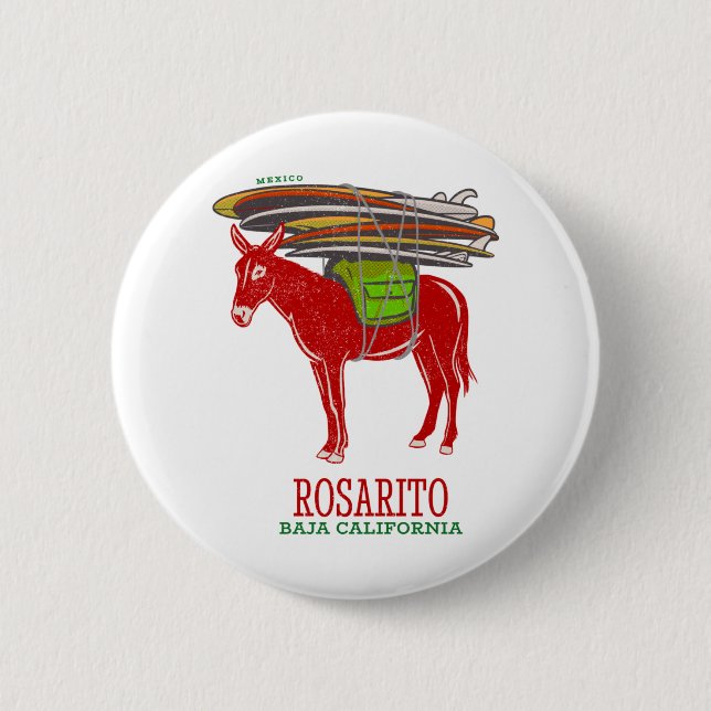 Rosarito Baja California Mexico Button (Front)