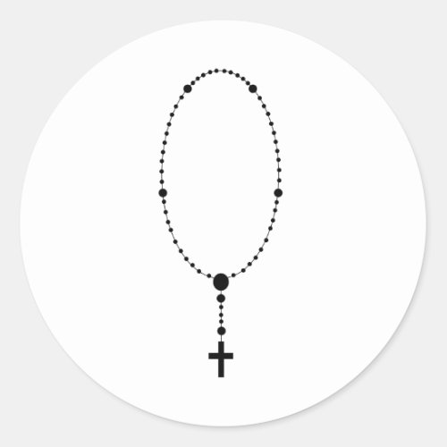 Rosary beads classic round sticker
