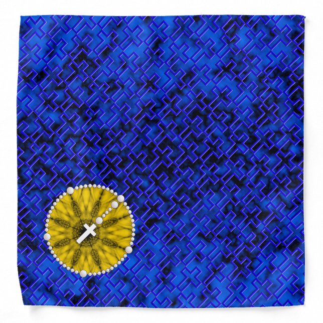 Rosary Dream Catcher Yellow Bandana (Front)