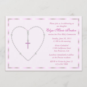 Rosary Heart Invitation