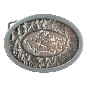 Rosary Oval Belt Buckle