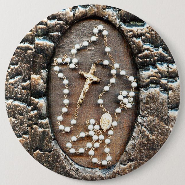 Rosary Pinback Button (Front)