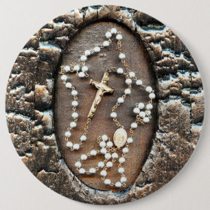 Rosary Pinback Button