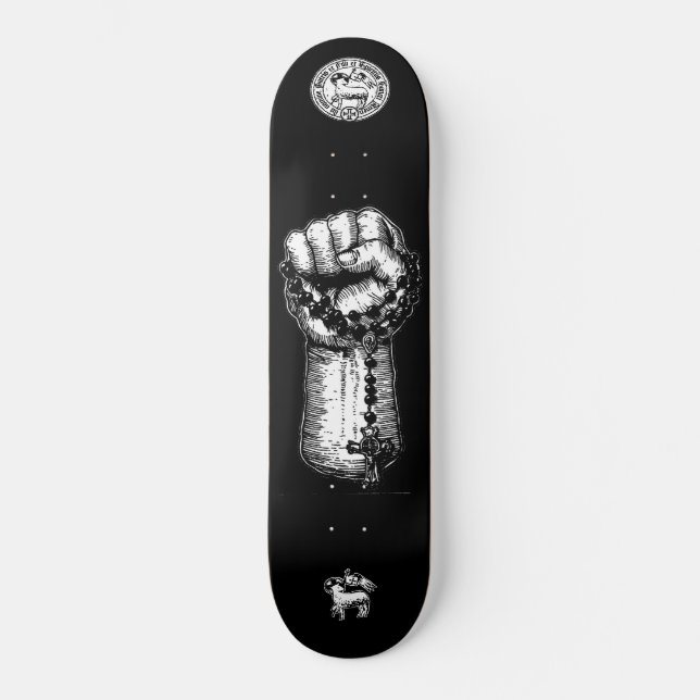 Rosary Power Skateboard, 8 1/8" Deck (Front)