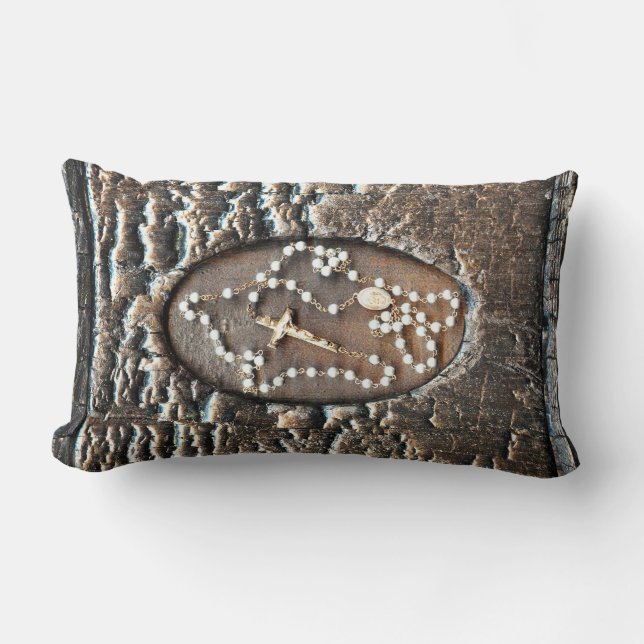 Rosary & Prayer for Healing Lumbar Pillow (Front)