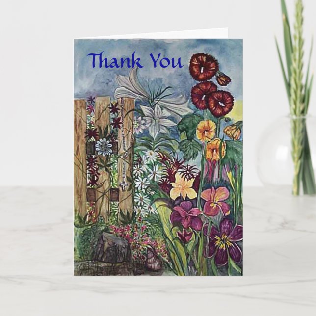 Rosary Prayer Garden Thank You Card (Front)