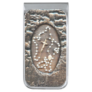 Rosary Silver Finish Money Clip