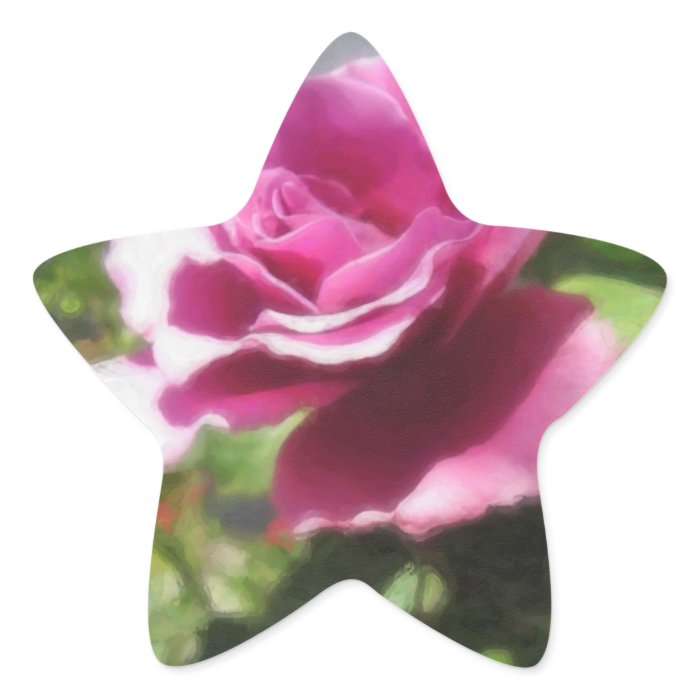 Rosas Moradas 4 Painterly Star Sticker