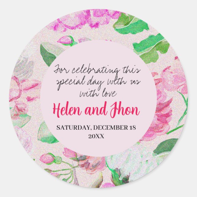 Rosas Summer Classic Round Sticker (Front)