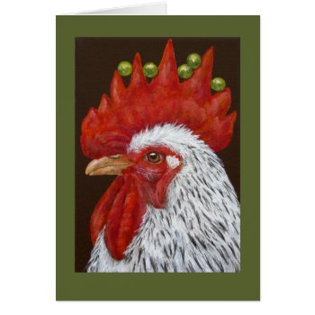 Roscoe The Rooster Card by vickisawyer at Zazzle