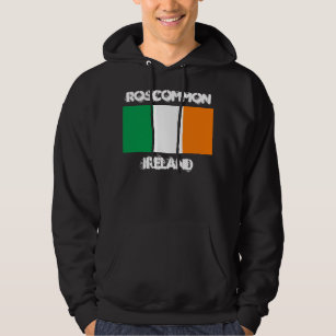 Roscommon, Ireland with Irish flag Hoodie