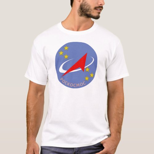 Roscosmos Flight Logo Round T_Shirt