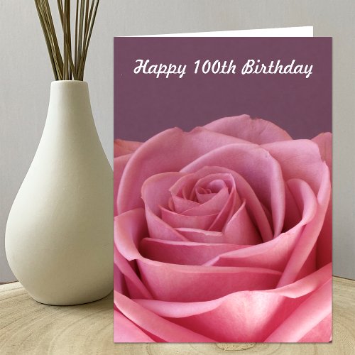 Rose 100th Birthday Card