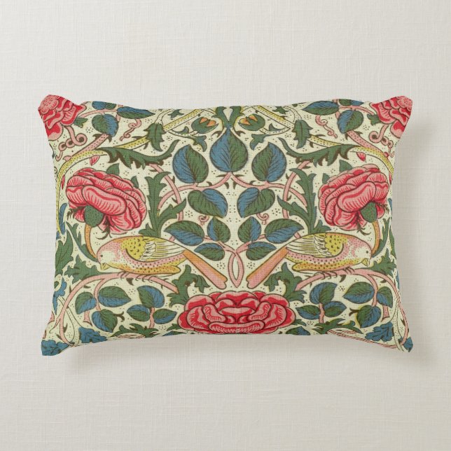 'Rose', 1883 (printed cotton) Decorative Pillow (Front)