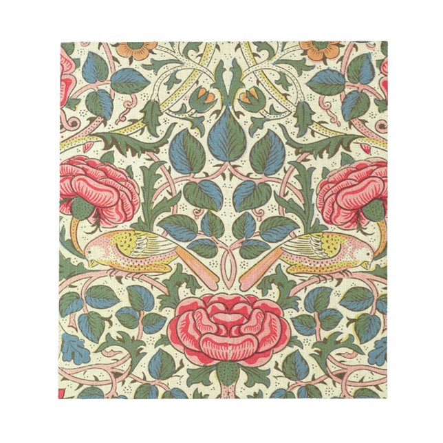 Rose 1883 William Morris Notepad (Front)