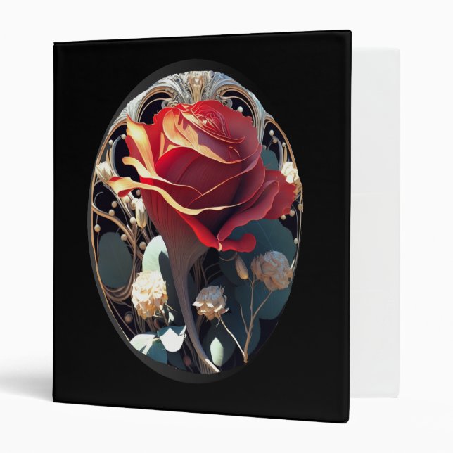 ROSE #1 3 RING BINDER (Front/Inside)