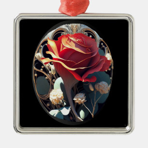 ROSE #1 METAL ORNAMENT