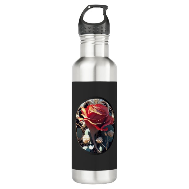 ROSE #1 STAINLESS STEEL WATER BOTTLE (Front)