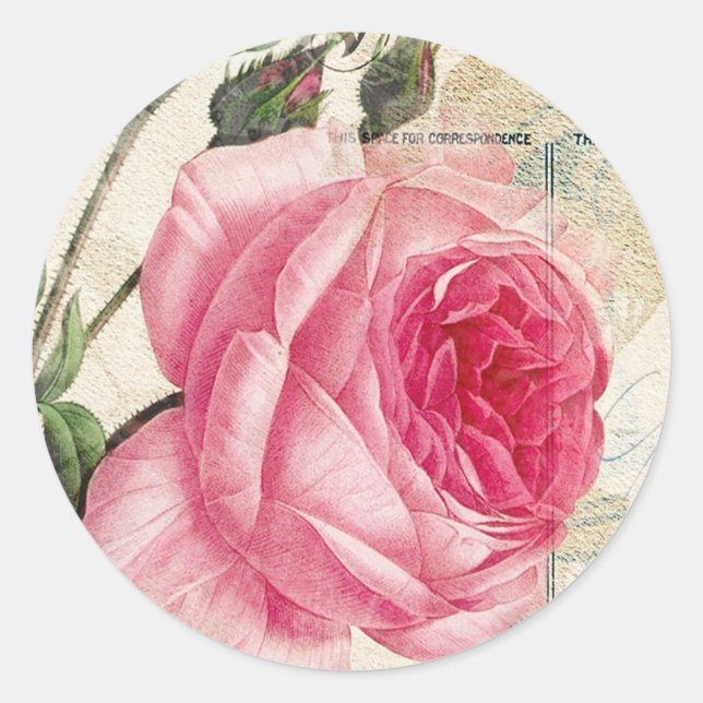 Rose (2) Round Sticker (Front)