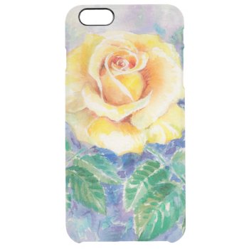 Rose 2 Clear Iphone 6 Plus Case by watercoloring at Zazzle