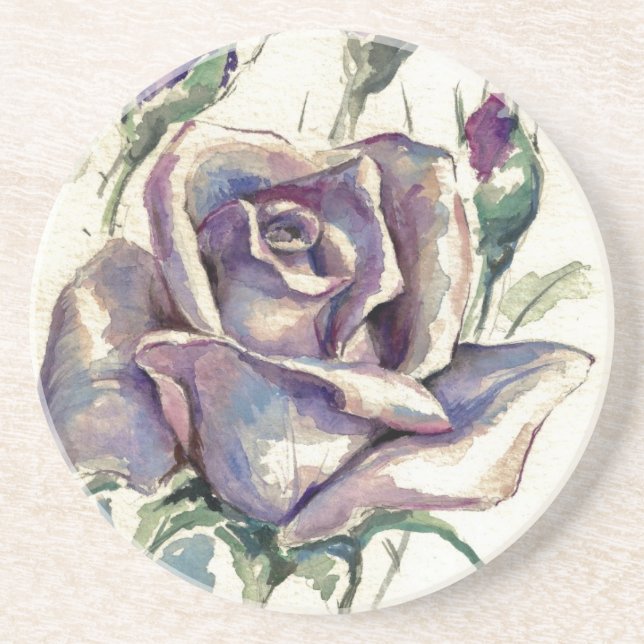 Rose 3 sandstone coaster (Front)