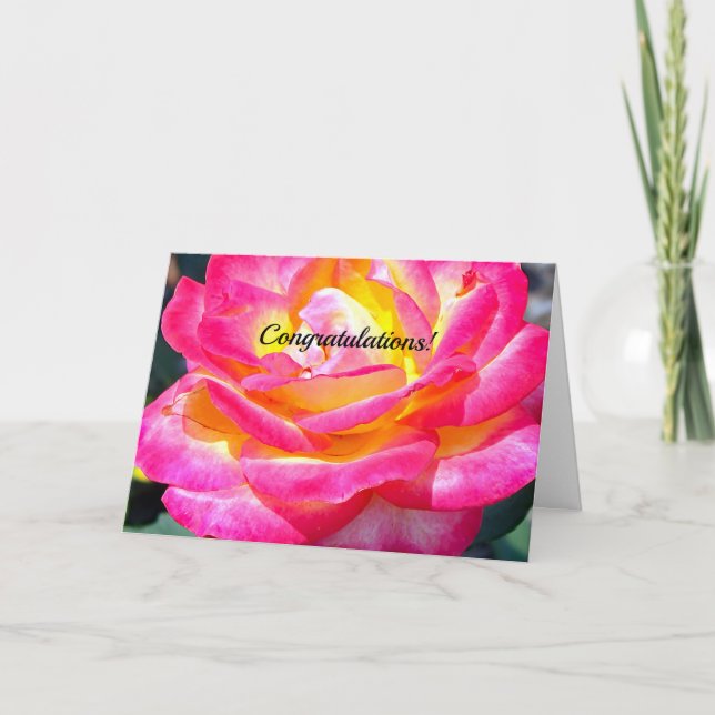 Rose 7220 Congratulations Wedding Card (Front)