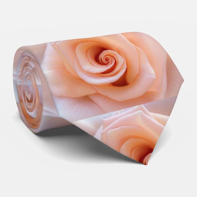 rose-851950 PEACH ROSE PHOTOGRAPHY BEAUTY BACKGROU Tie (Rolled)
