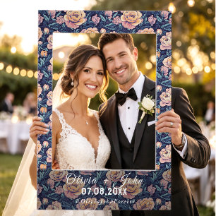 Rose Accent Bridal Party Photo Frame Unique Selfie Frame