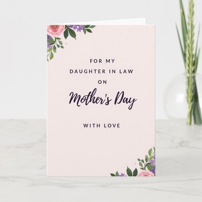 Rose Accented Mothers Day Card (Front)