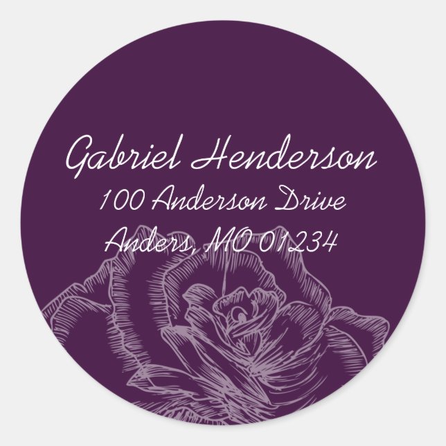 Rose Address Label Stickers (Front)