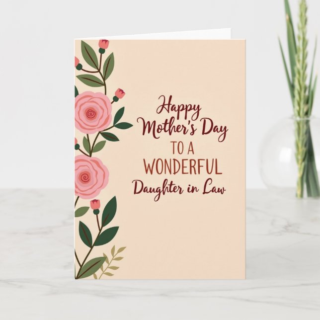 Rose Adorned Mothers Card (Front)