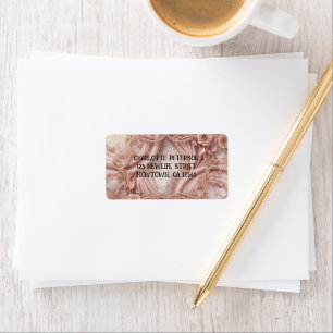 Rose Aesthetic Two-Sided Floral Postcard Label