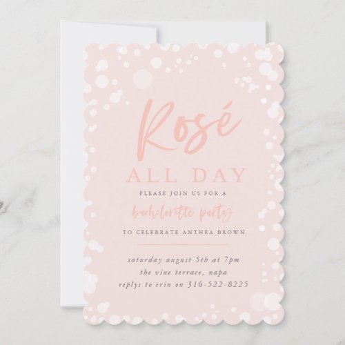 Ros all day bachelorette party invitation