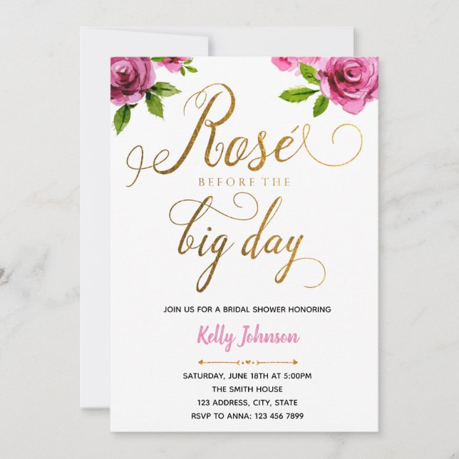 Rose all day invitation (Front)