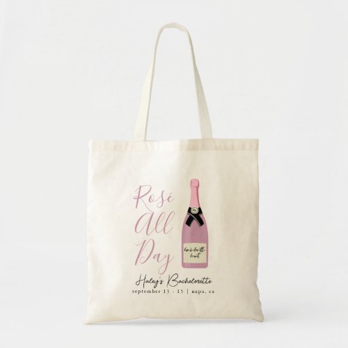 Rose All Day Napa Winery Bachelorette Tote Bag