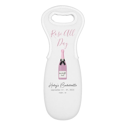 Rose All Day Napa Winery Bachelorette Wine Bag