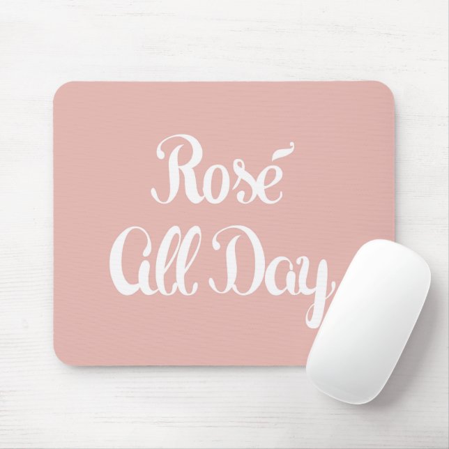 Rosé All Day Pink Mouse Pad (With Mouse)