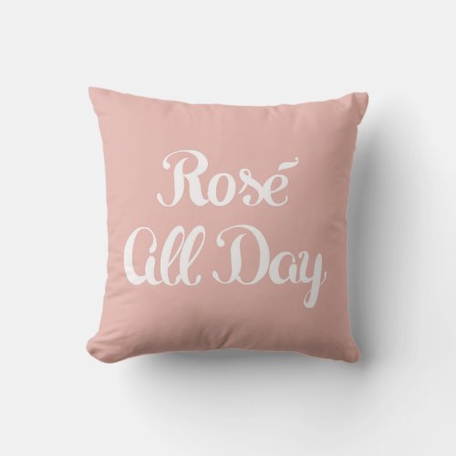 Ros All Day Pink Throw Pillow