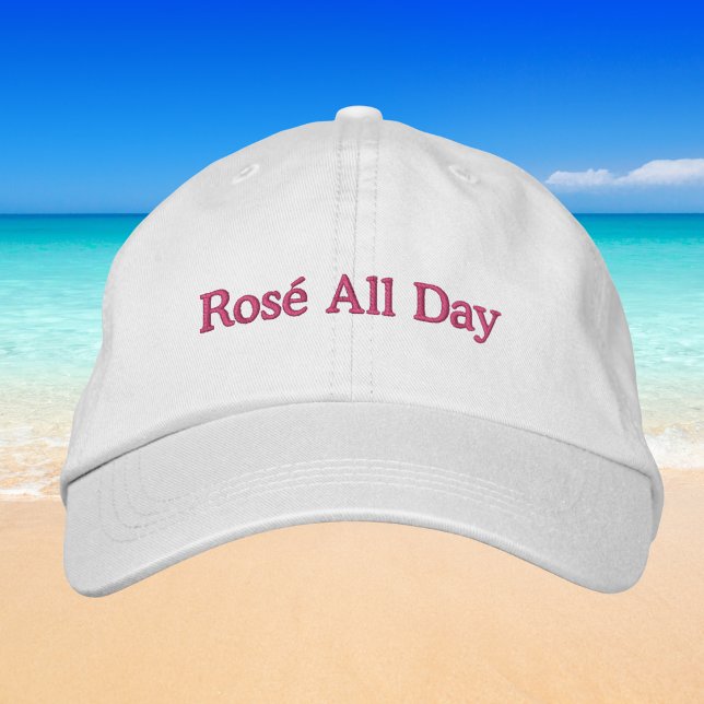 Rosé All Day / Preppy Wine Baseball Cap (Creator Uploaded)