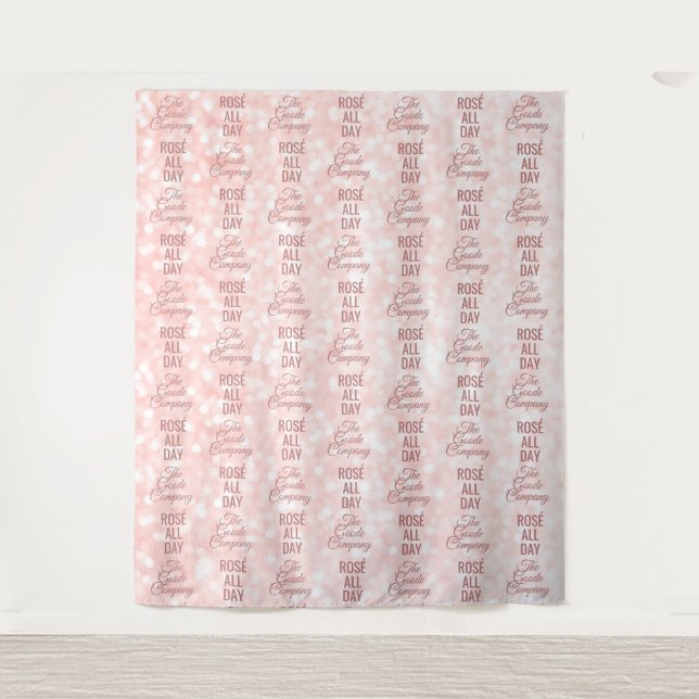 Rosé All Day Step and Repeat Event Photo Backdrop (Front)