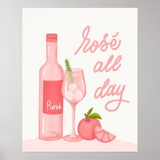 Rose All Day Wine Bar Poster (Front)