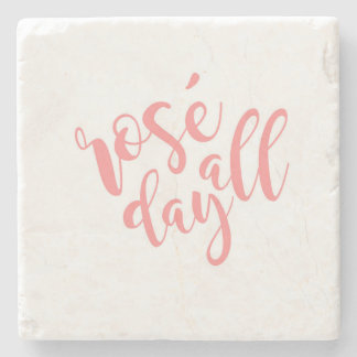 Rose all day wine coaster