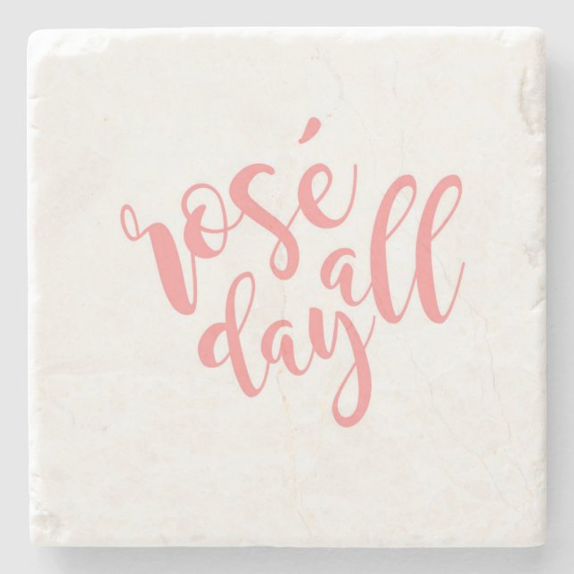 Rose all day wine coaster (Front)