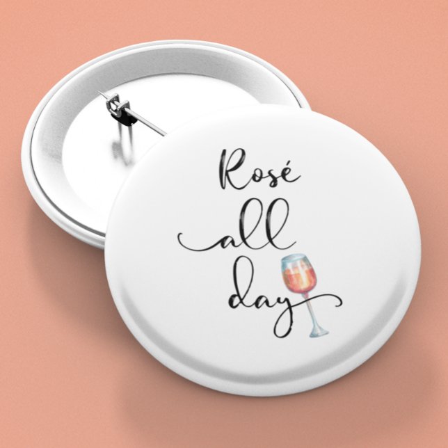 Rose All Day Wine Lover Button (Creator Uploaded)