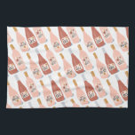 Rose ALL day wine lovers pattern Kitchen Towel<br><div class="desc">Check out this awesome towel with a fun illustration about wine. Customize with your text. Makes a great housewarming gift!  Check out my shop for more designs and colors too!</div>