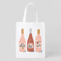 Rose all Day wine lovers wine tote bag