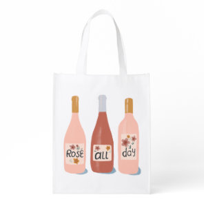 Rose all Day wine lovers wine tote bag