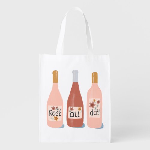 Rose all Day wine lovers wine tote bag